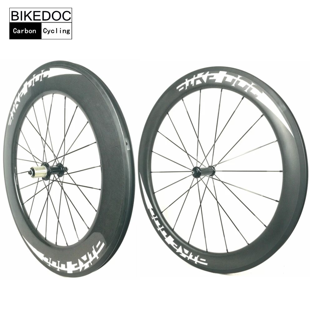 Perfect BIKEDOC Bicycle Wheel 700c Road Bike Carbon Wheels With Different Rim Depth Ruedas Carbono Carretera Clincher 6