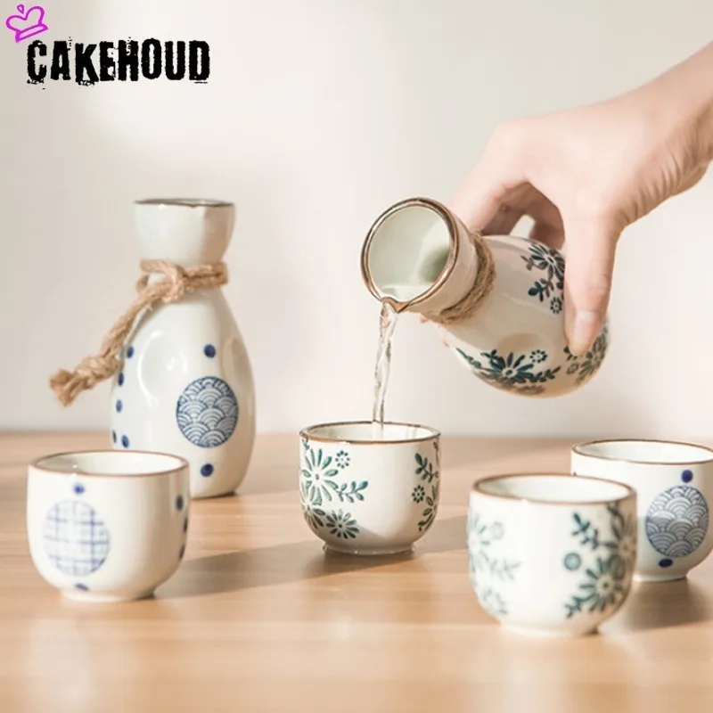 CAKEHOUD Sake Ретро керамический горшок, Набор японских фляг для дома, кухни, кувшин для вина, стекло, питьевая утварь, творческие подарки