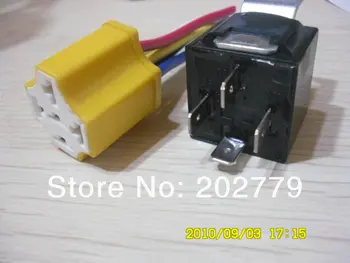 

longyue 20pcs 12v 80A 4 Pin Relay & Socket ceramic Heat Resistance 4 Wire 15cm