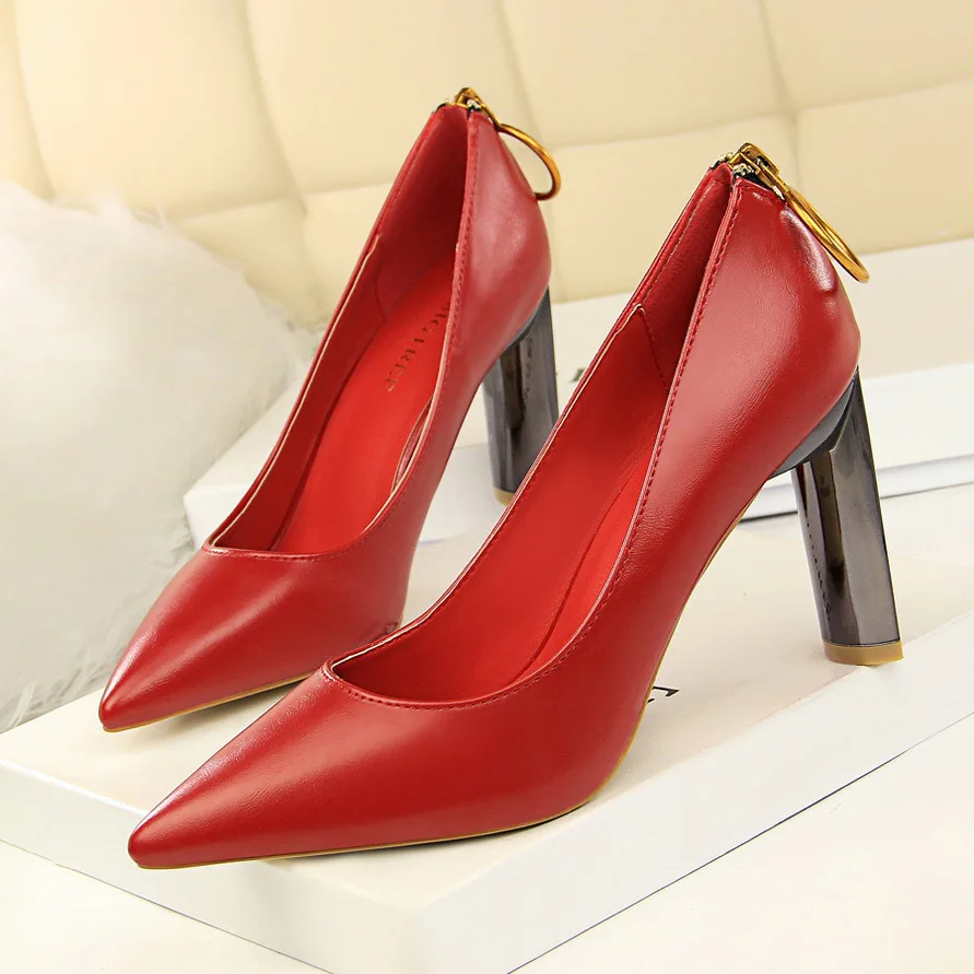 

Hot 2018 Spring Autumn Women Pumps Sexy High Heels Shoes Fashion Pointed Toe Wedding Shoes Party Women Shoes 122-3