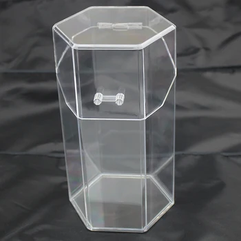 

Hexagon makeup pearls brushes box plastic 6 angles hexagon livingroom makeup brushes pearls box for girlfriend or wife