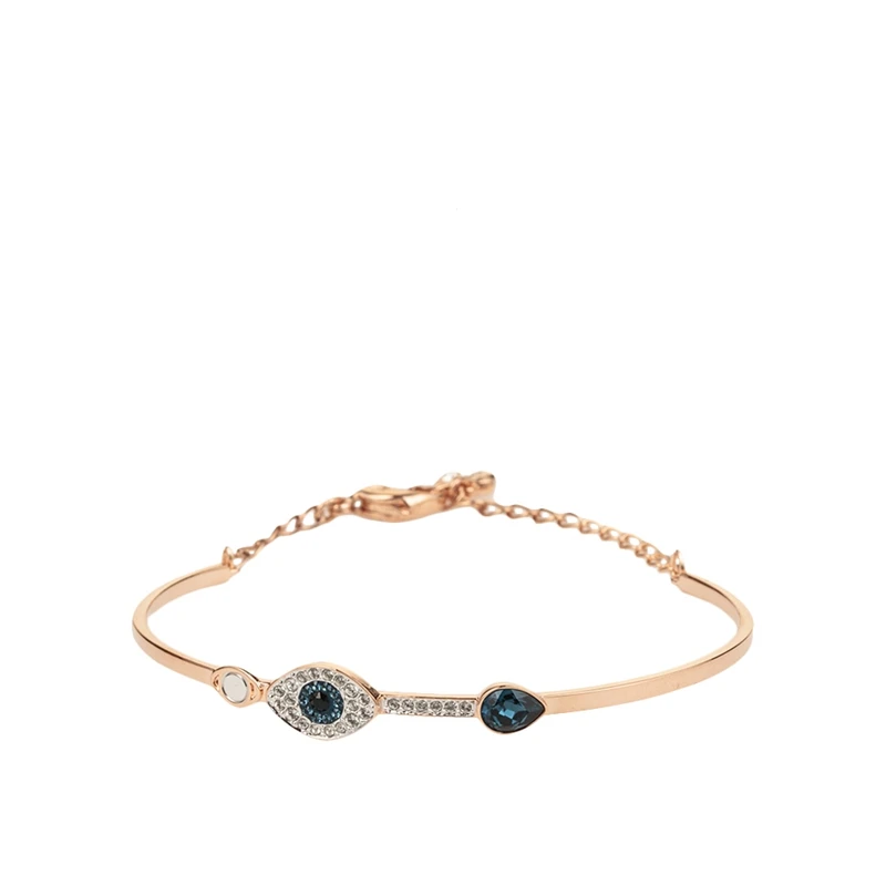 Подлинный и абсолютно браслет Swarovski Duo Evil Eye - Окраска металла: Gold5171991
