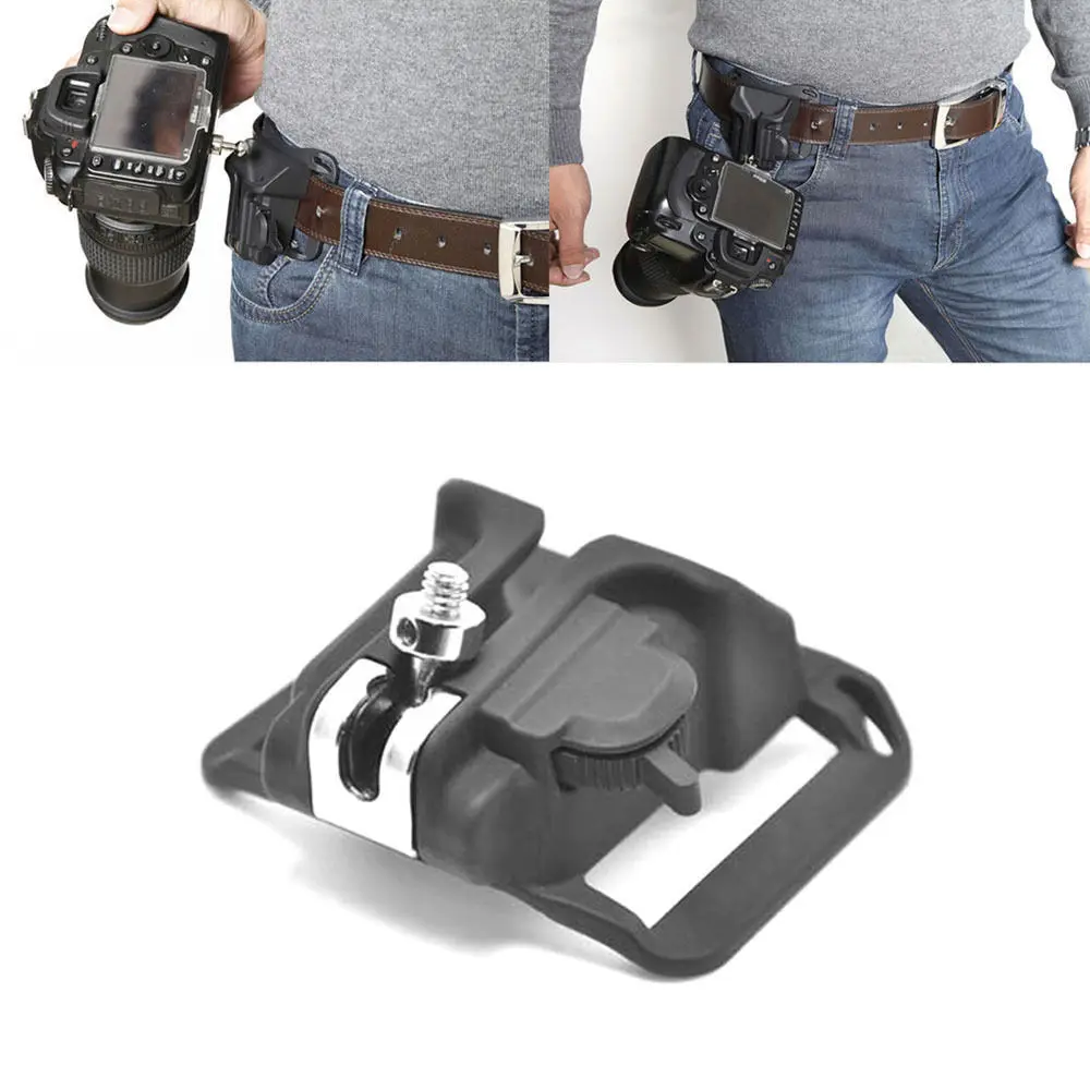 

Compact Fast Loading Camera Holster Waist Belt Buckle Button Mount For Canon For Nikon For Nikon For all DSLR Cameras