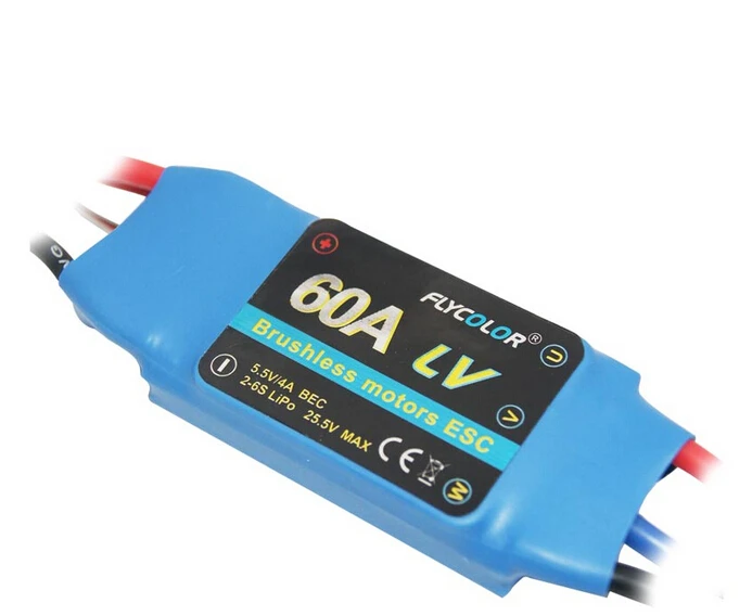 

FlyColor 60A 2S-4S Brushless Motor ESC Speed Controller For RC Plane Helicopter