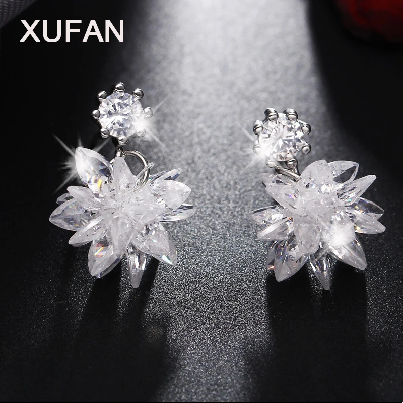Ice And Snow Ice Crystal Zircon Shining Stud Earrings Fashion Earrings