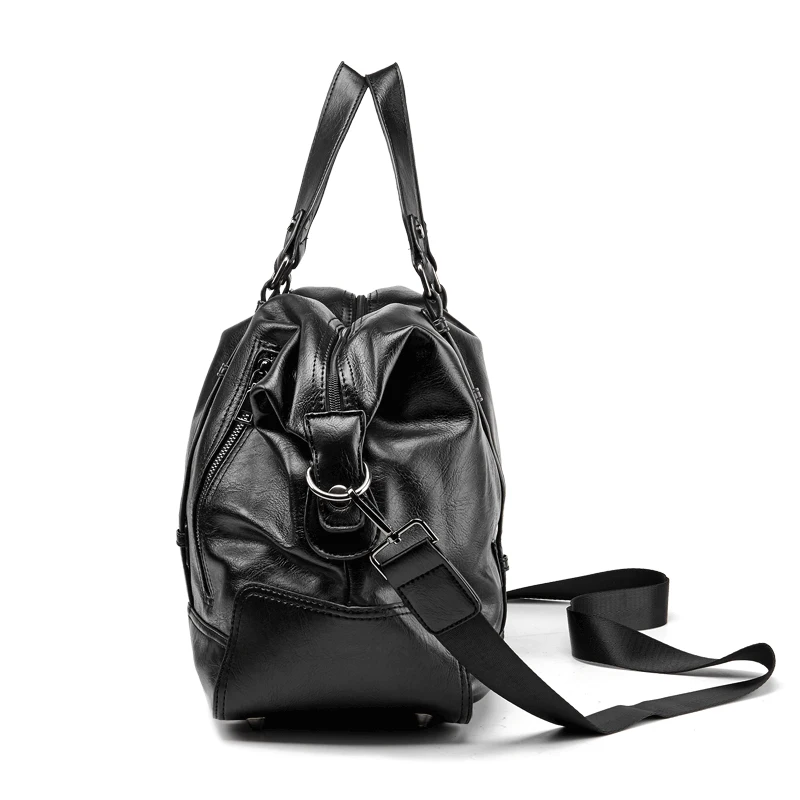GUMST Men Handbag Leather Large Capacity Travel Bag Men Shoulder Bag Male Travel Duffle Tote Casual Messenger Crossbody Bags