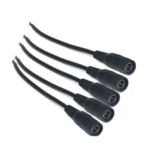 

20pcs/lot 5.5*2.1mm DC Male And Female Line 15 mm Connectors Mount Socket Jack Plug Wire Terminals Adapter copper wire