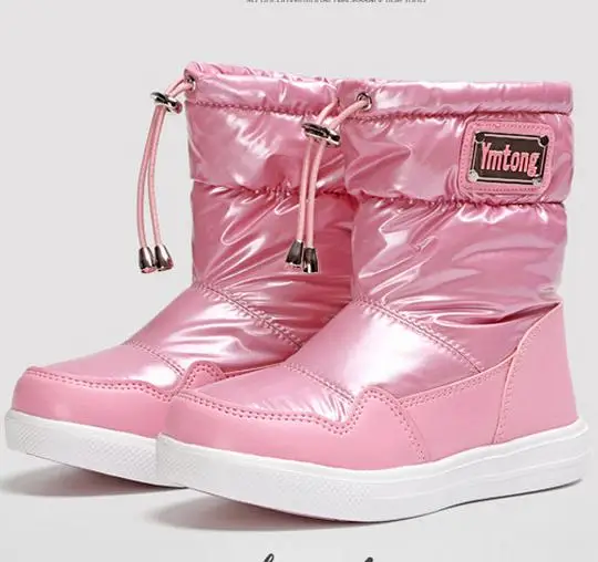 children snow boots fur winter girls women flat Thicken Shoes For baby Kids child snow brand
