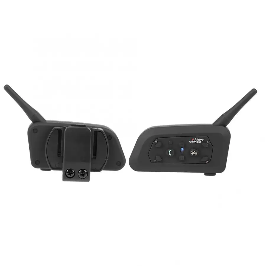 2 шт V6 1200 мотоциклетный шлем беспроводные Bluetooth домофоны свободные руки наушники