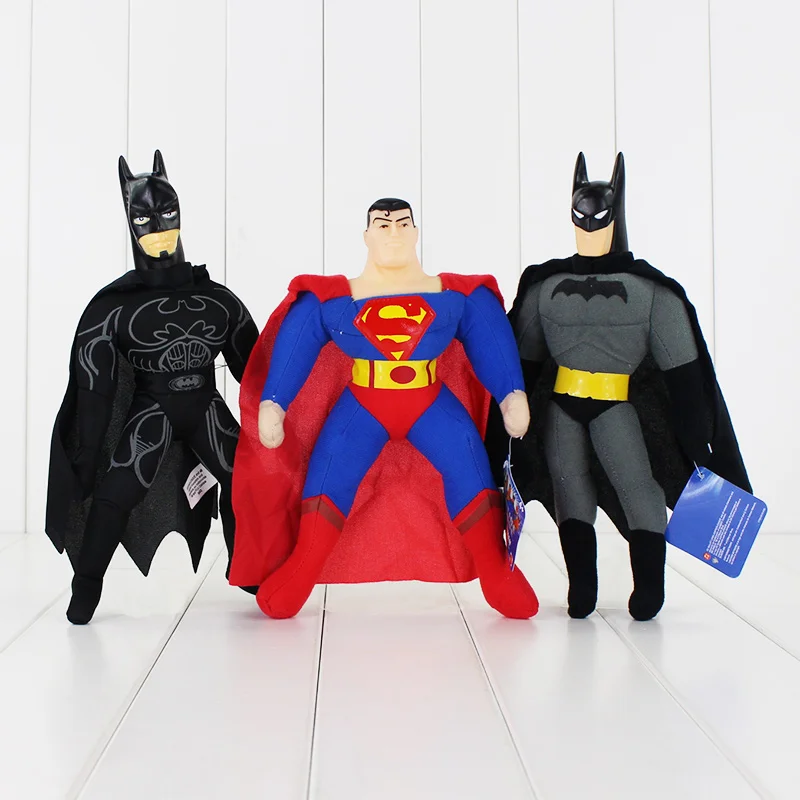 1 шт. 25 см Супермен Бэтмен Плюшевые игрушки Мягкие