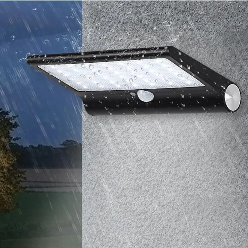 Наружное освещение лампа на солнечной батарее для сада Powered Motion-sensing Light человеческого тела индукционный настенный светильник с 42