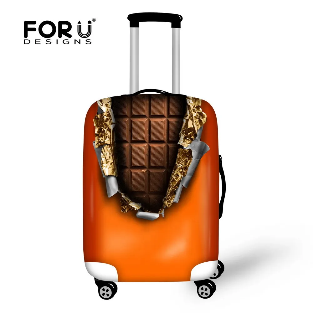 Модные прочные эластичные аксессуары для путешествий Чехол для багажа с шоколадным принтом растягивающийся чехол для чемодана подходит для чемоданов 18-30