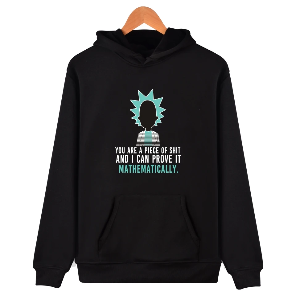 Толстовка с капюшоном Rick and morty мужская толстовка героями мультфильмов Осень