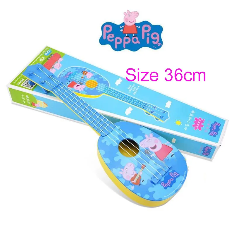 36 سنتيمتر حقيقية Peppa الخنزير متعة لتعلم الآلات القيثارة الاطفال أداة عزف موسيقى الوصول جميع المناطق مع صفير الساخن بيع