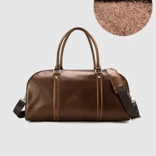 CARANFIER мужские дорожные сумки из натуральной воловьей кожи большой емкости сумки бизнес винтажный багаж Weekender сумки на плечо