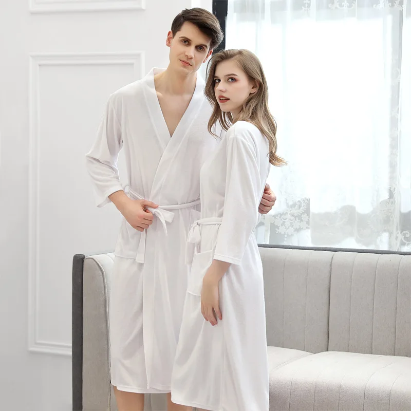 Women Sleepwear New Terry Style Bathrobe Nighties Long Sleeve Nightwear  Femme Cotton BlendKimono Spa Bath Gown Homewear - AliExpress Underwear &  Sleepwears