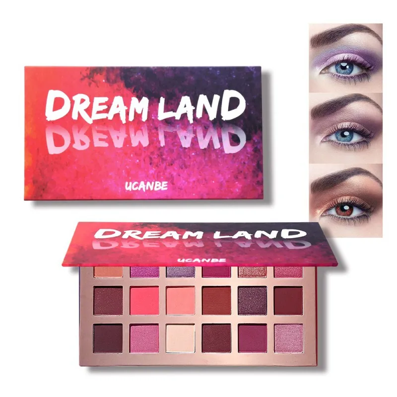 

18 Color Matte Eye Shadow Palette Metallic Glitter Eyeshadow Pigment Shimmer Natural Glows Golden Rose Silky Powder Bronzer