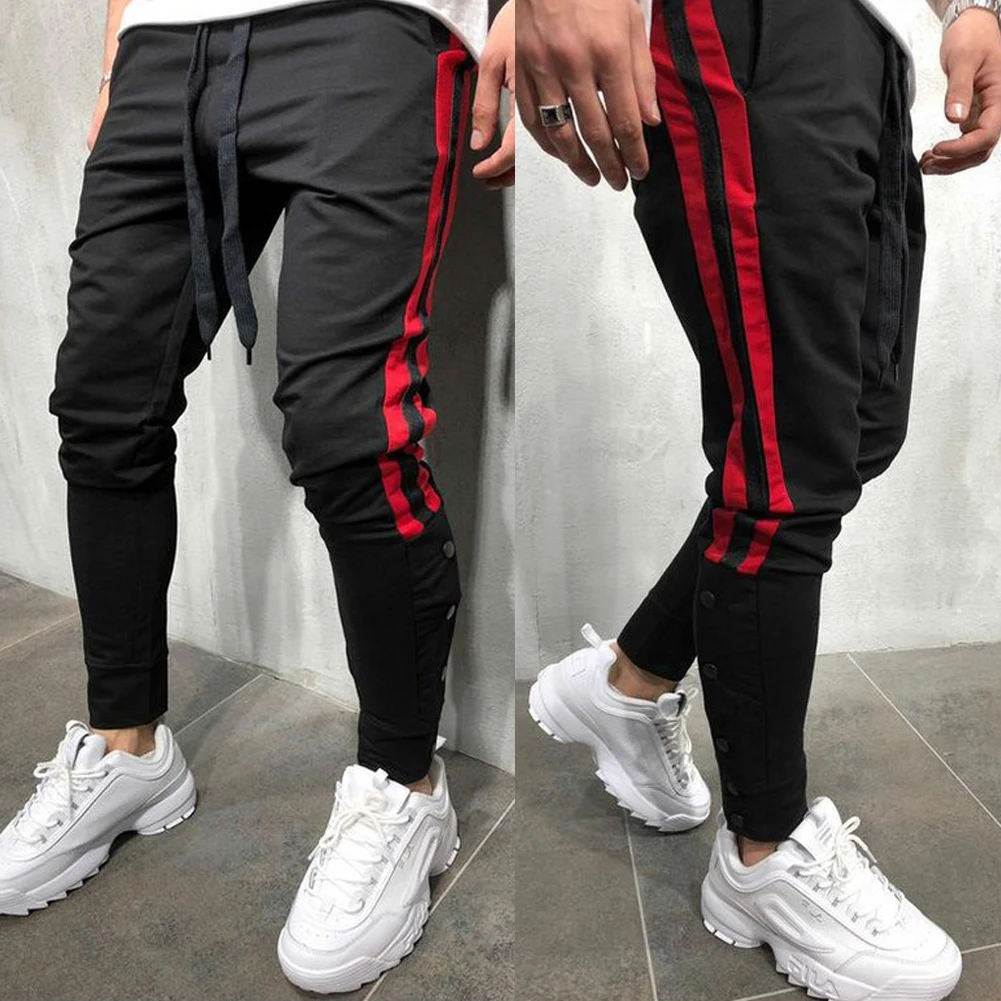 2019 Thefound New Fashion Mens Gym Slim Fit Trousers Tracksuit Bottoms