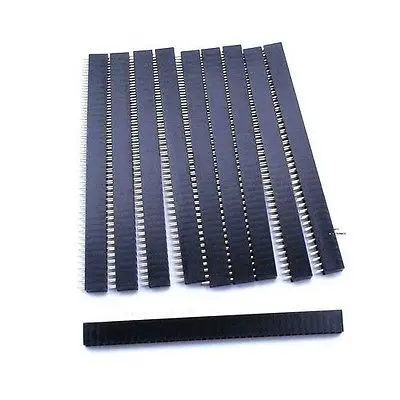 

50 Pcs 2.54mm 40 Pin Female Single Row Pin Header Strip New