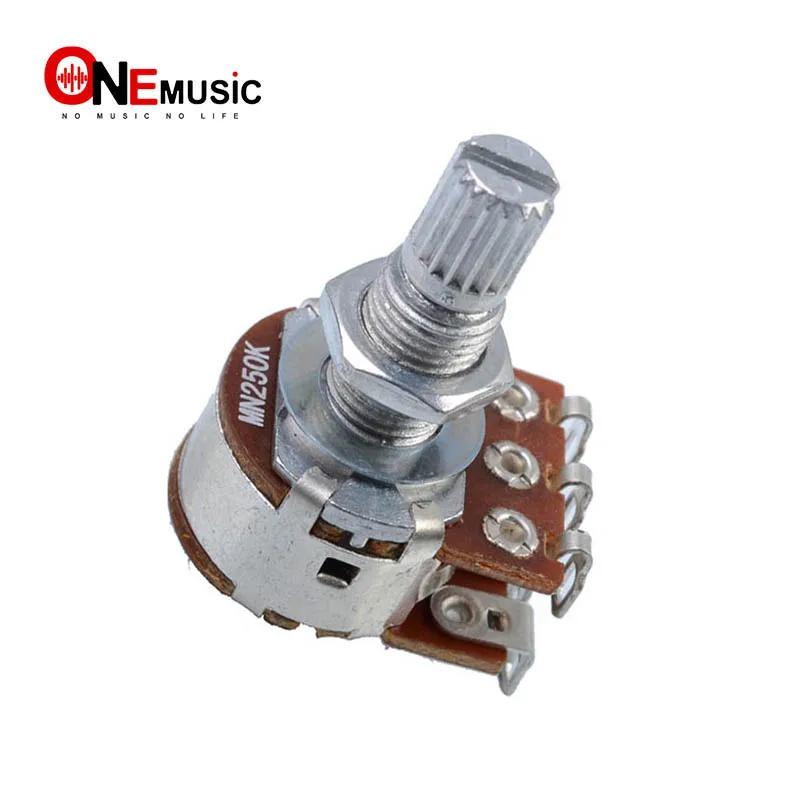 

3 Pcs Double balance Stacked Knurled Stalk Guitar Bass Volume Tone Control Pots Potentiometer Switch - MN25K - MN250K - MN500K