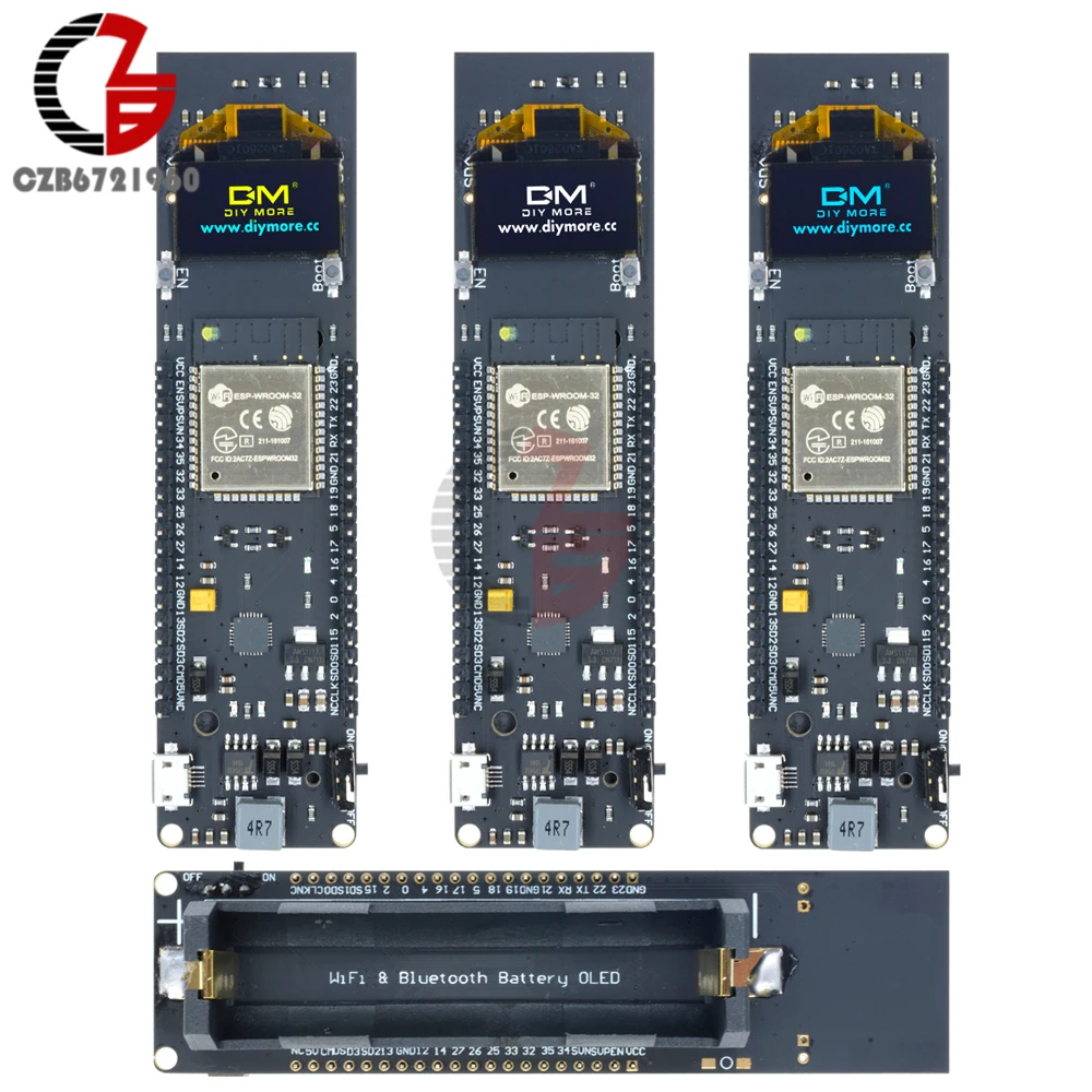 ESP32 0 96 дюймов oled дисплей цифровой беспроводной Wifi Bluetooth плата для разработки 18650