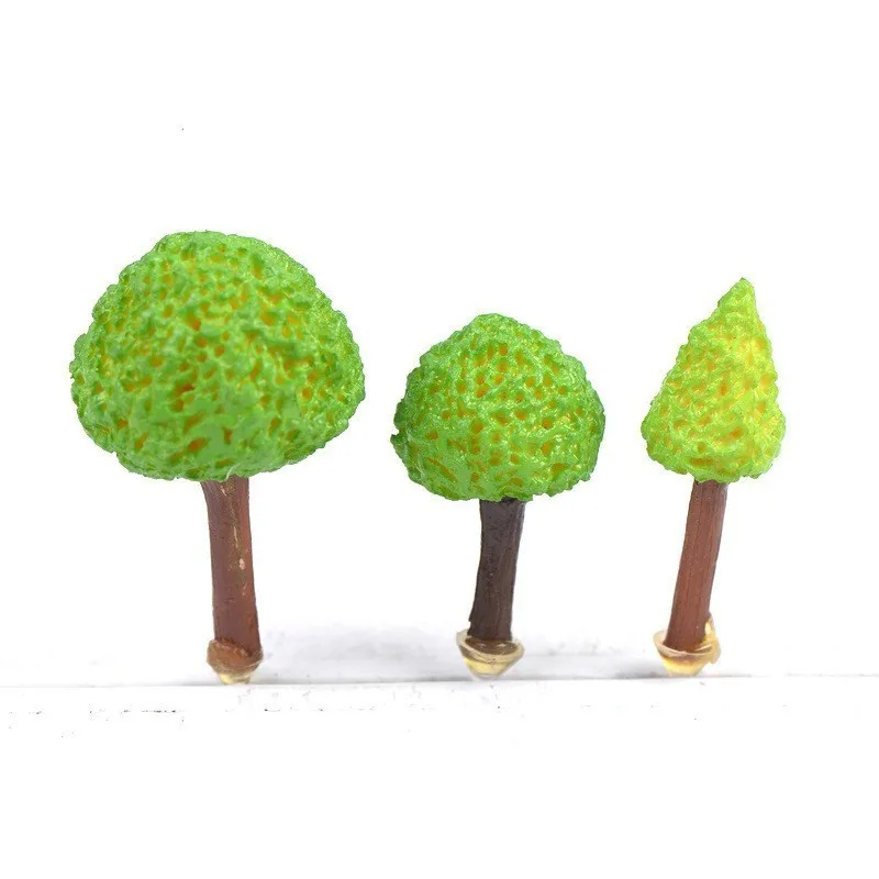 

Miniature Statue Figurine Ornament Garden Cartoon Green Tree DIY Home Decorations Accessories For Display Rather Than For Use