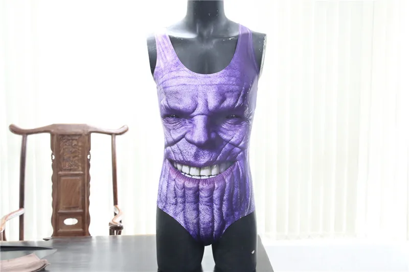 Endgame 4 Thanos косплей костюм Цельный купальник женский сексуальный летний купальник женский мужской комбинезон из лайкры мужской