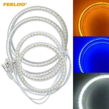 

FEELDO 4pcs/Set Car LED Halo Rings Angel Eyes DRL Head Lamp For Honda CRV 07/08