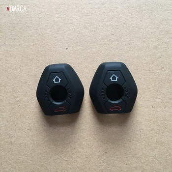 

Silica gel Car Key Case Cover Shell for BMW X3 X5 Z3 Z4 3 5 7 Series E38 E39 E46 E83 M5 325i Wallet Bag 2 buttons