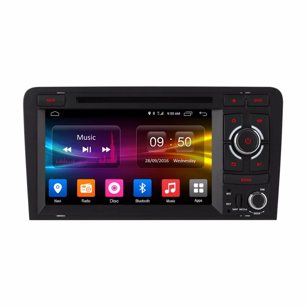 Perfect Ownice C500 Octa 8 Core 4G SIM LTE Android 6.0 2 Din 7" Car DVD Player For Audi A3 S3 2004-2011 Radio GPS Navi 2GB RAM 32GB ROM 2