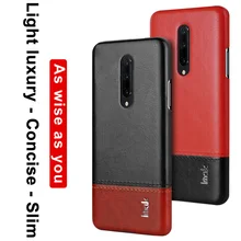 Imak Oneplus 7 Pro Leather Back Cover Oneplus7 Pro Concise Back Case on Oneplus 7 1+ 7 Business Hard Shell Phone Accessories