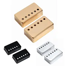 2 шт. хромированный металл хамбакер крышка 50/52 мм для LP Стиль Электрогитары серебристый, черный золото