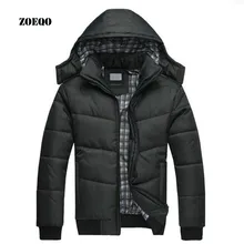 ZOEQO пиковая парка с капюшоном, Мужская зимняя и осенняя куртка, Новое поступление, повседневное тонкое хлопковое пальто, Casaco Masculino M-4XL