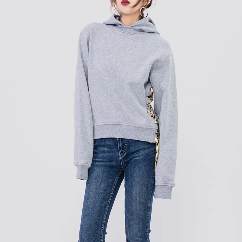 

Women's Wear 2019 Spring Color Matching with Hat Wear Long Sleeve Women Clothing Fashion Sweatshirt Women