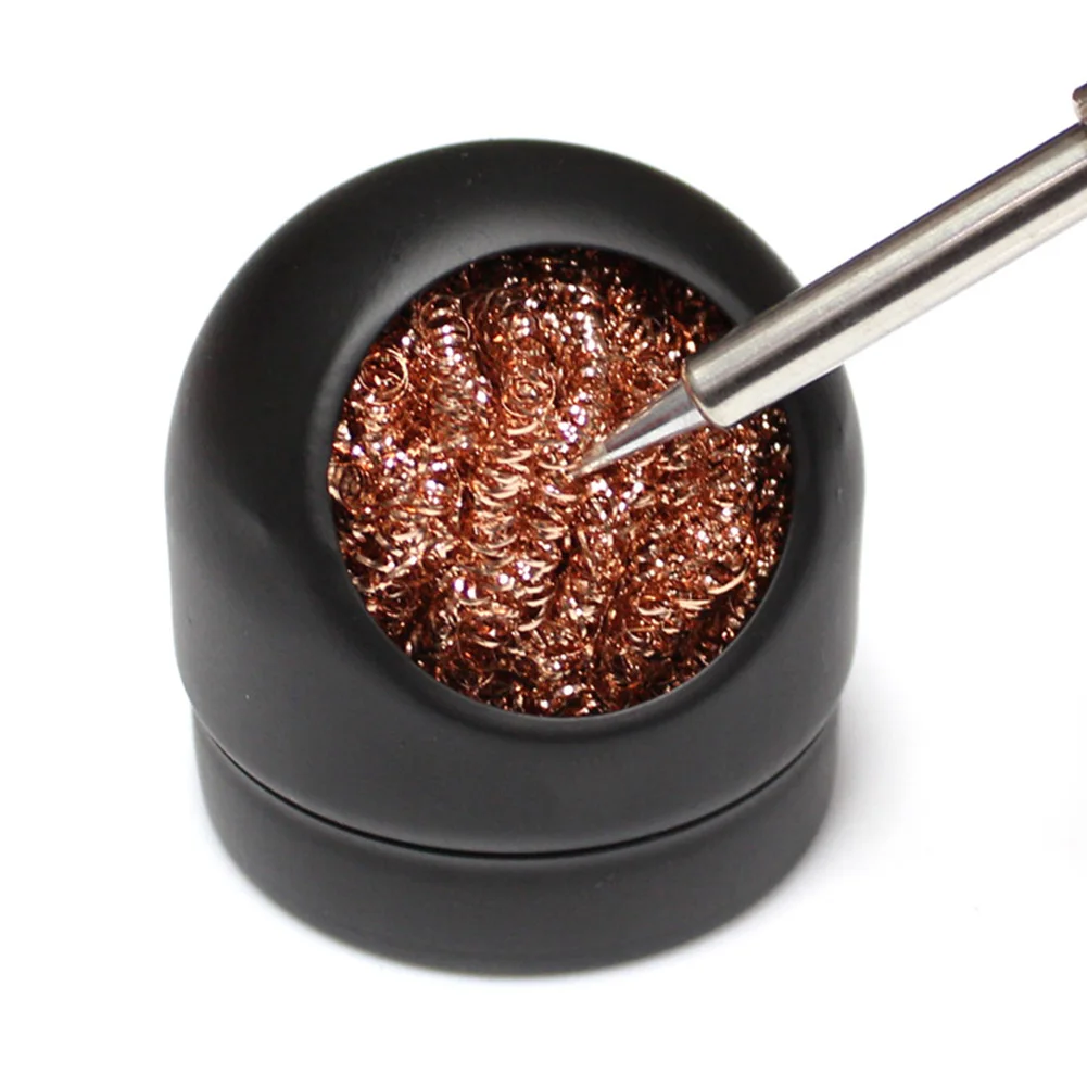 

1 Pcs Wire With Stand Set anti-static Welding Soldering Solder Iron Tip Cleaner Cleaning Steel Clean Copper wire BGA tool