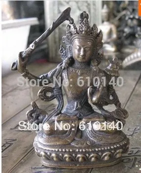 

0000038 beautiful Hold sword Buddha good luck Everlasting bronze statue