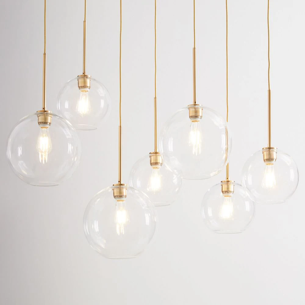  Modern Glass Ball Pendant Light Gradient color Hanging Lamp Hanglamp Kitchen Light Fixture Dining L - 4000012942097