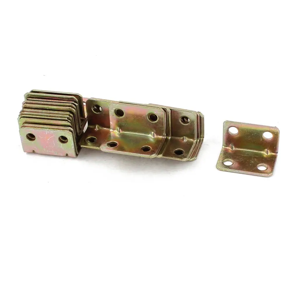 Furniture Fastener Corner Braces Angle Brackets Brass Tone 28pcsin