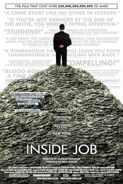 Inside Job Financial Crisis Wall Street document Decorative Vintage Poster DIY Stickers Home Posters Bar Art Decor | Дом и сад