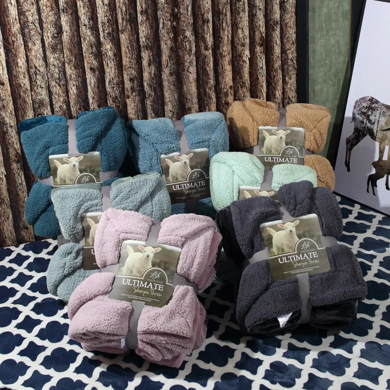 fleece plaid blanket on the bed winter autumn warm sheepskin blanket plaid bedspreads car kids plush plaid sofa blankets for bed6