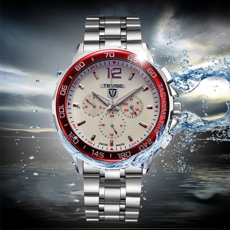 

Famous Brand Mechanical Men Watches Brand TEVISE Luxury Mechanical Big Dial Watch Luminous Clock Wristwatch Relogio Masculino