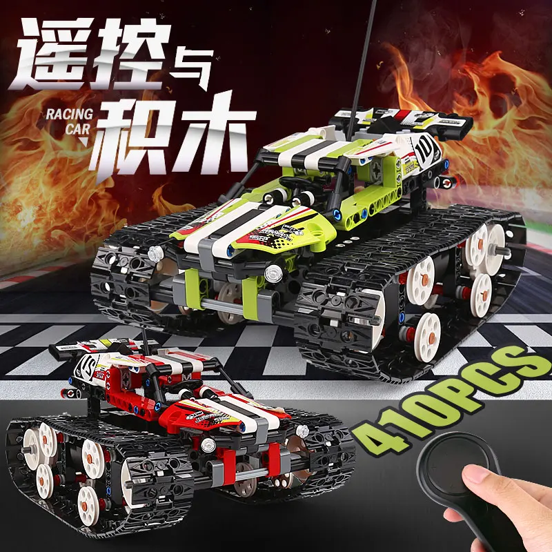 Technic RC TRACKED RACER car Electric Motor Power Function Compatible With Legoings technic Car Building Block bricks Model 