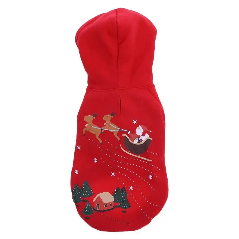 Милая Рождественская куртка защитный экран свитер для собаки Рождественская Одежда Рождественская рубашка собаки размер s-xl Красные праздничные товары для домашних животных