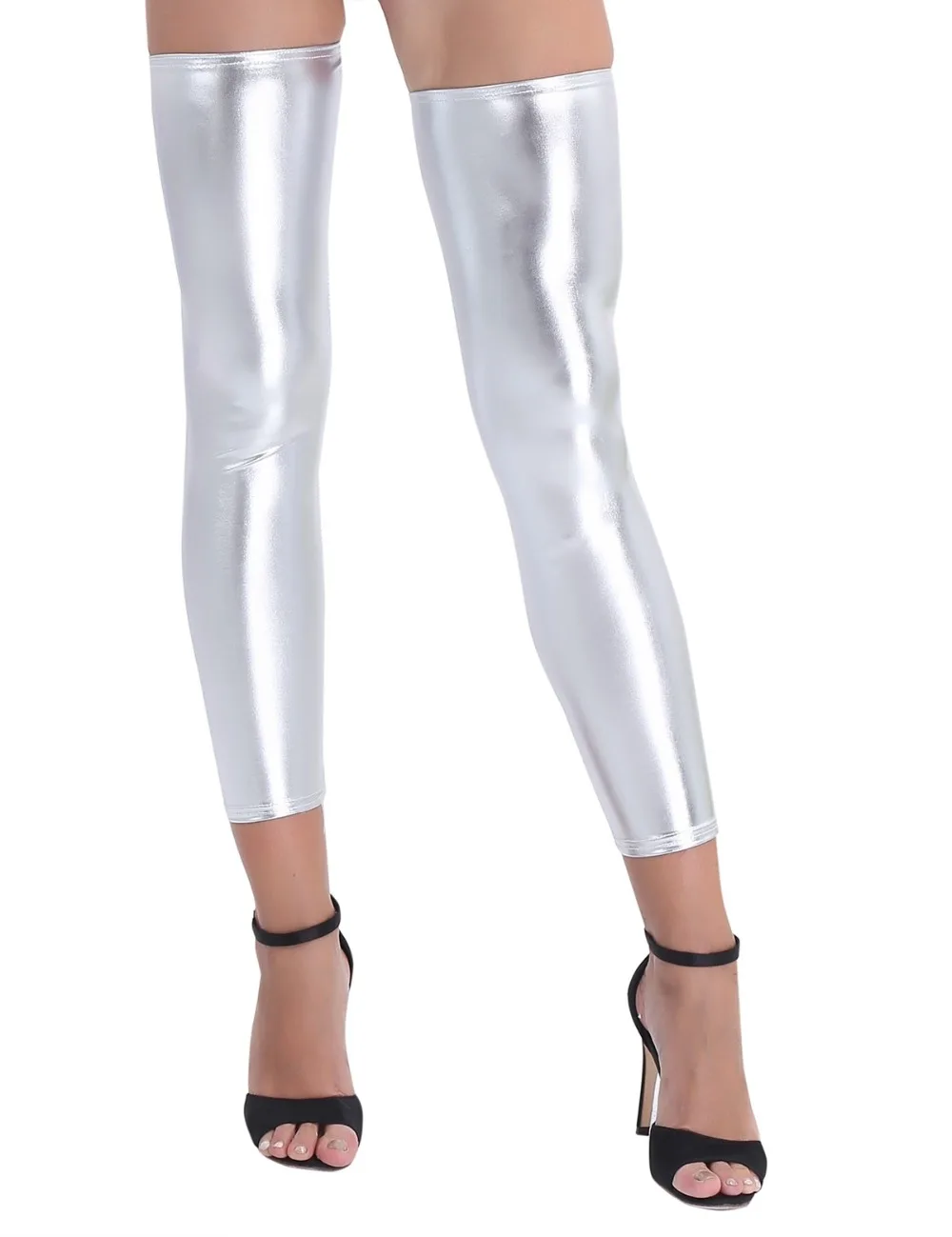 Description Picture 3 of itemFashion Women Tights Stockings Sexy Wetlook Shiny Stocking Clubwear Stretchy Footless Thigh-high Costumes Sexy Tights Stockings