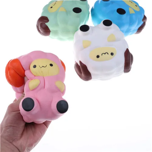 كبير الأغنام الهاتف المحمول الأشرطة الرموز التعبيرية حيوان kawaii بو الضغط مضحك لينة محاكاة ارتفاع بطيء الأشرطة الهاتف