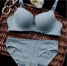 TERMEZY Cotton Comfortable Bra Brief Sets young girl underwear thin push up bra set women s