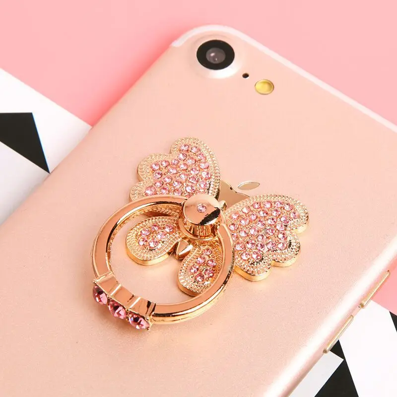 Diamond butterfly Finger Ring Mobile Phone Smartphone Car Mount Bracket Stand Holder For iPhone Samsung Smart Phone ring