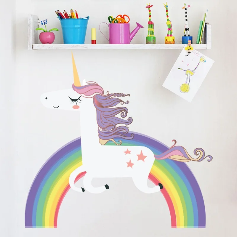 Pegatina De Pared De Cuerno De Unicornio, Pegatinas De Pared De Unicornio, Pegatinas De