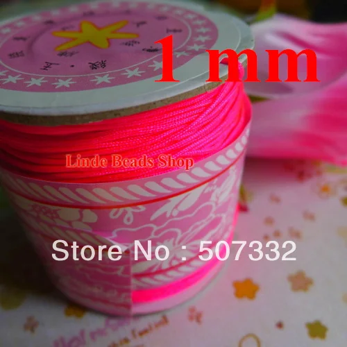 

free shipping 1mm thread cord rope fushia Waxed Bead Cord fit bracelet necklace string 310meter R115