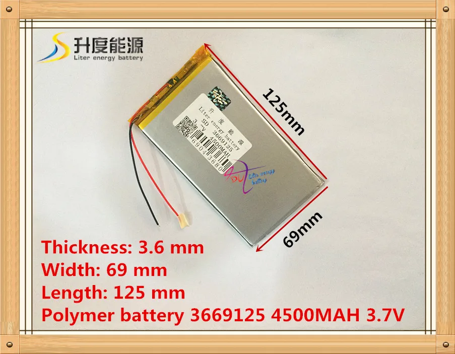 3.7 V 3669125 4500 mAH PLIB (polimerowa bateria litowo-jonowa) akumulator litowo-jonowy do tablet pc Cyfrowa ramka na zdjęcia moc banku